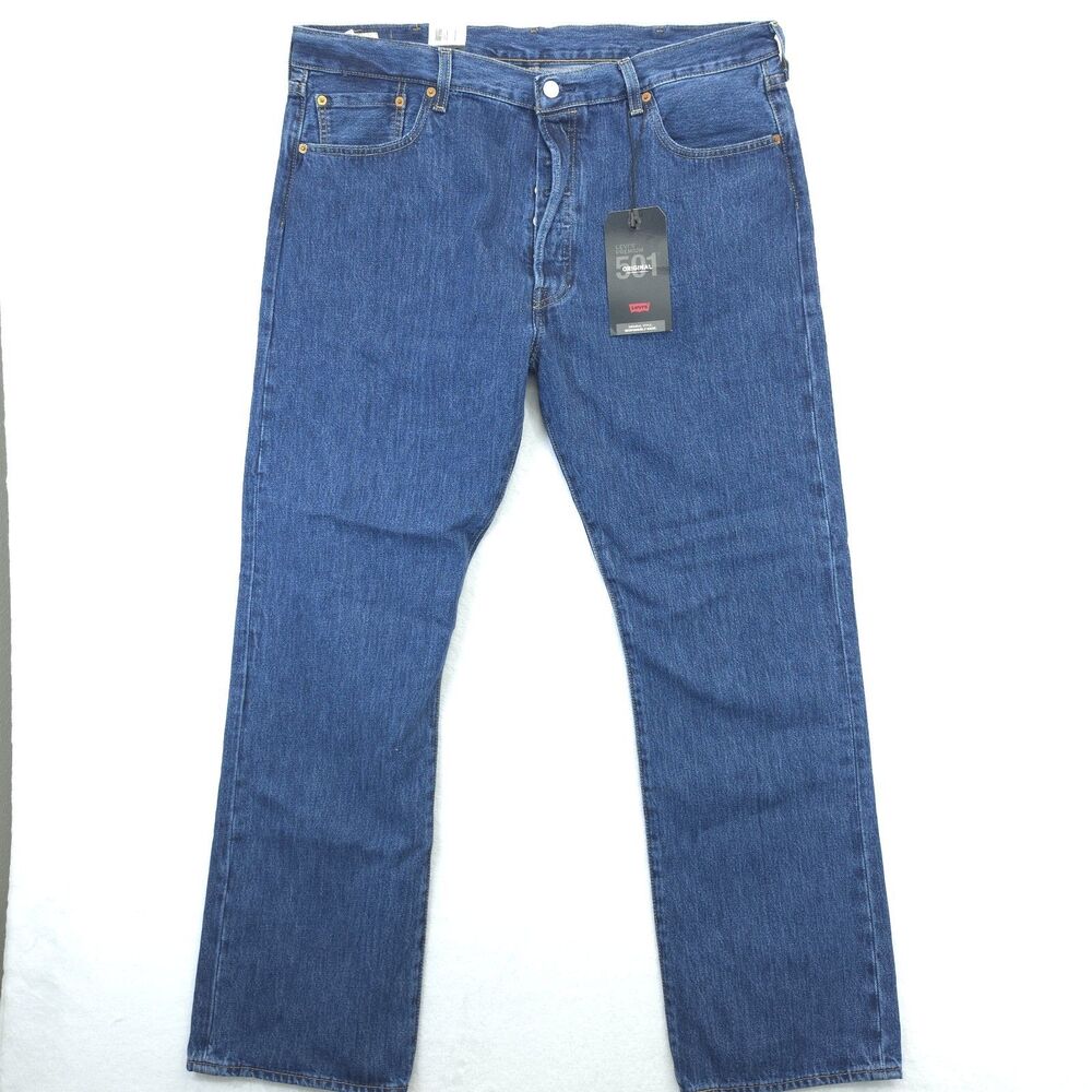 Levi's 501 Original Button Fly Straight Leg Jeans Blue 40x32 NWT